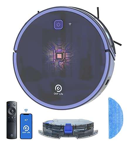 Robot aspirador azul